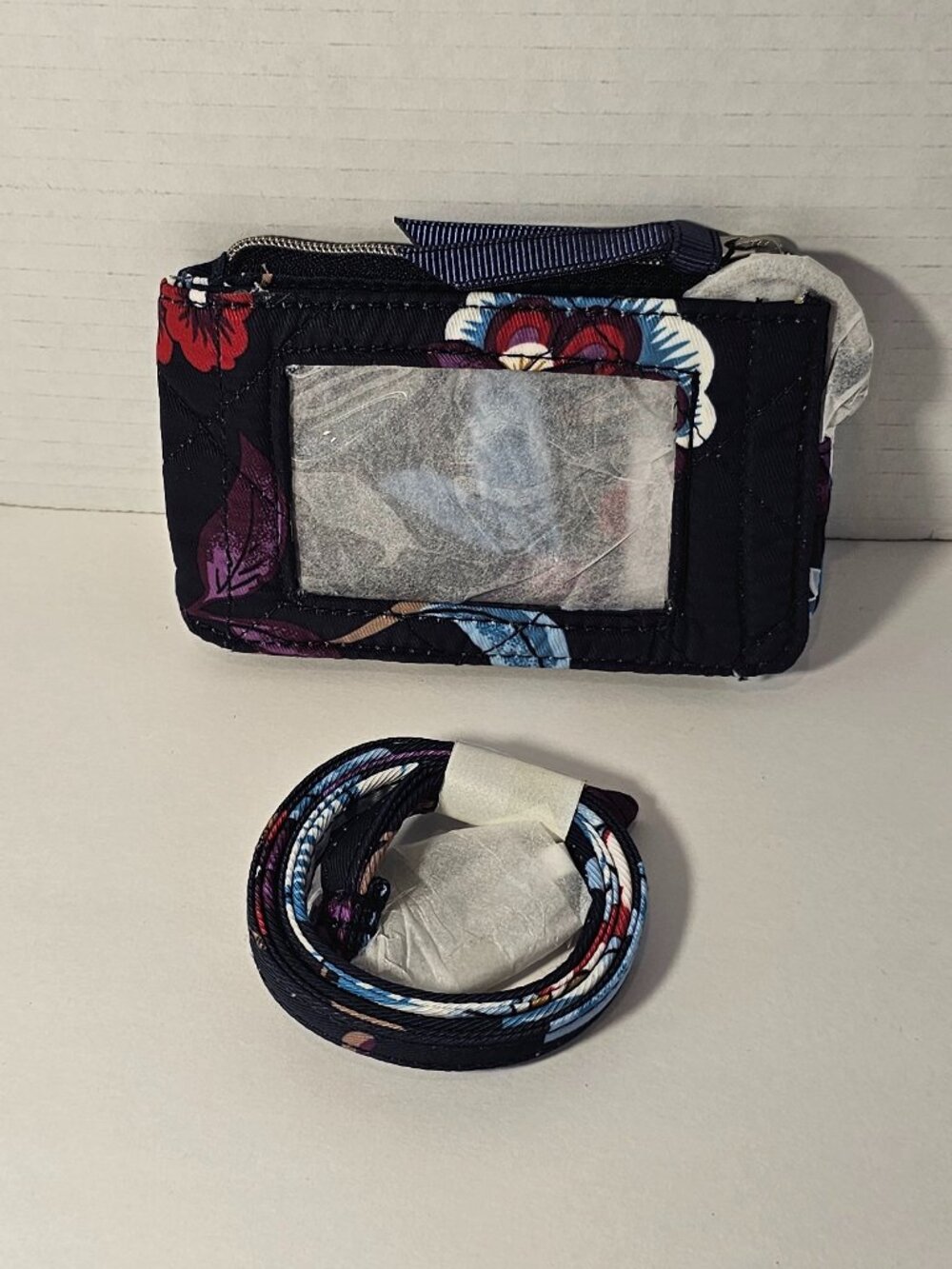 NWT Vera Bradley RFID Deluxe Zip ID Case Lanyard Mayfair in Bloom Set Wallet